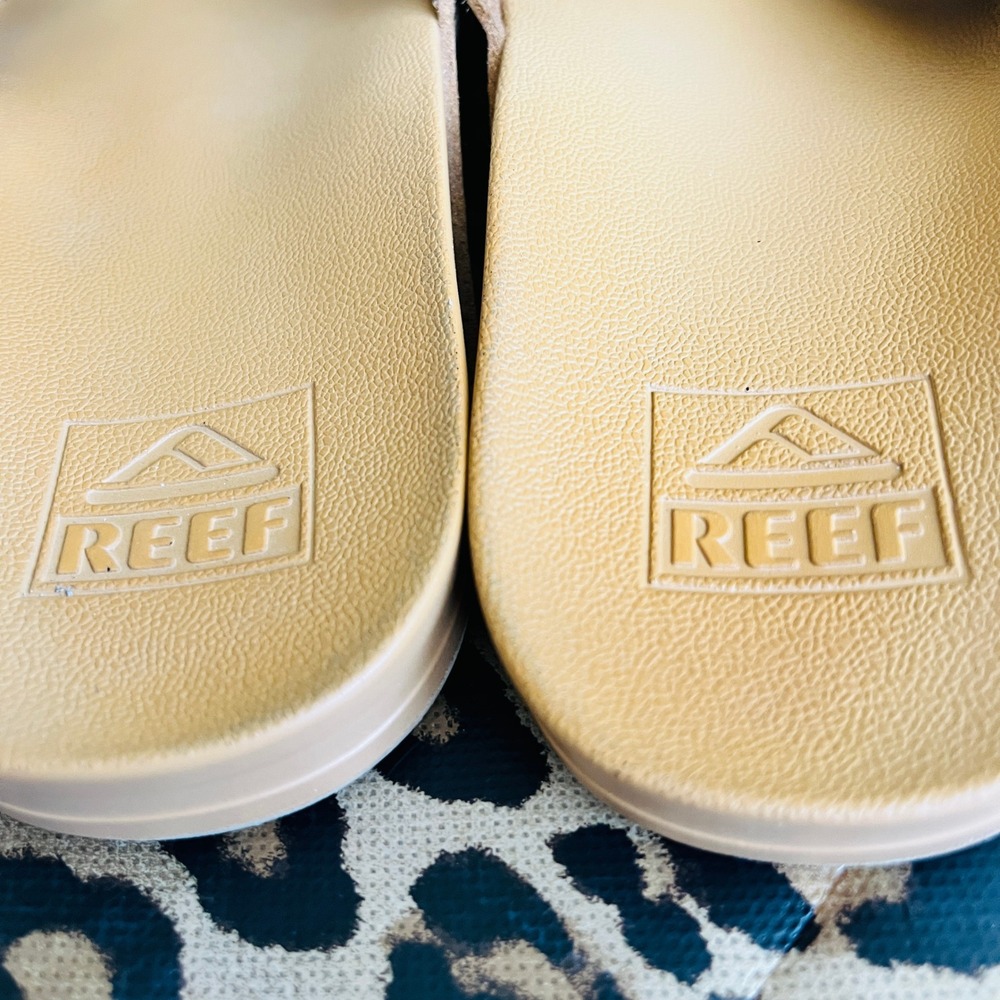 Reef Cushion Court Rose Gold Metallic Vegan Leather Flip Flop Sandals Womens 9 - Picture 3 of 6